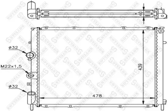 Kühler, Motorkühlung STELLOX 10-25264-SX Bild Kühler, Motorkühlung STELLOX 10-25264-SX