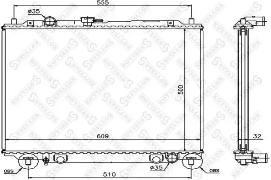 Kühler, Motorkühlung STELLOX 10-25367-SX Bild Kühler, Motorkühlung STELLOX 10-25367-SX