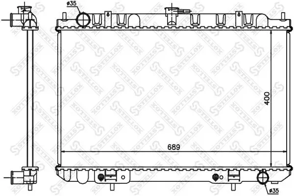 Kühler, Motorkühlung STELLOX 10-25397-SX