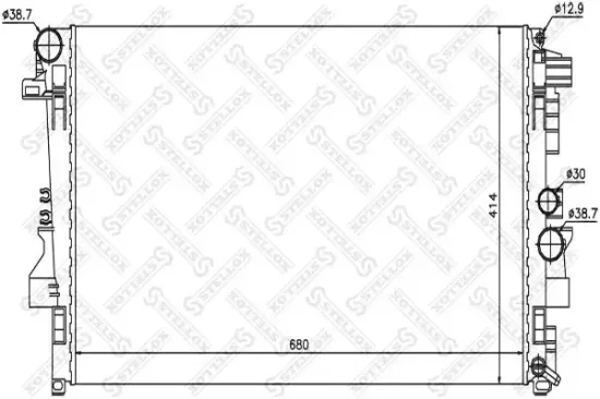 Kühler, Motorkühlung STELLOX 10-25401-SX Bild Kühler, Motorkühlung STELLOX 10-25401-SX