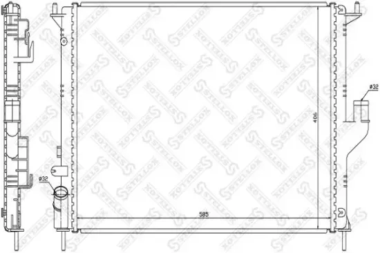 Kühler, Motorkühlung STELLOX 10-25450-SX Bild Kühler, Motorkühlung STELLOX 10-25450-SX