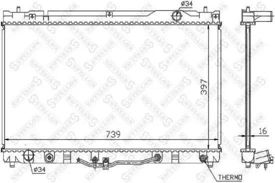 Kühler, Motorkühlung STELLOX 10-25463-SX Bild Kühler, Motorkühlung STELLOX 10-25463-SX