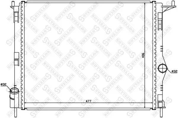 Kühler, Motorkühlung STELLOX 10-25473-SX