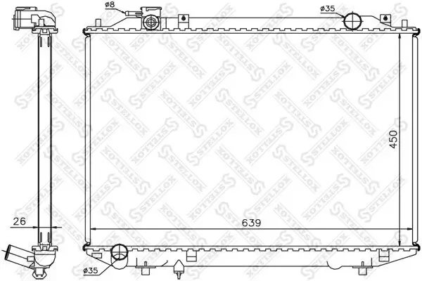 Kühler, Motorkühlung STELLOX 10-25474-SX