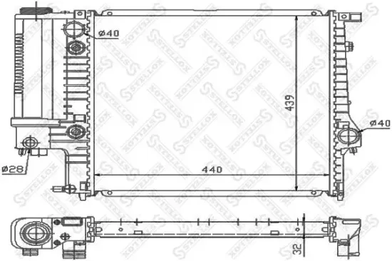 Kühler, Motorkühlung STELLOX 10-25551-SX Bild Kühler, Motorkühlung STELLOX 10-25551-SX