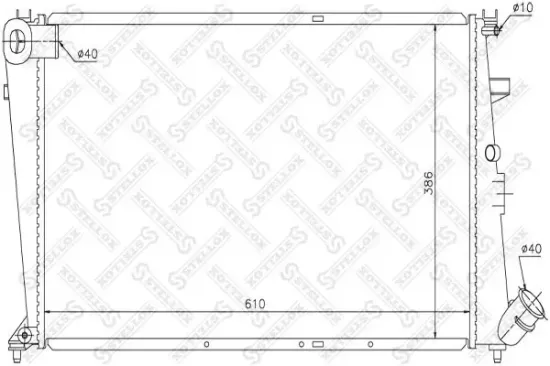 Kühler, Motorkühlung STELLOX 10-25651-SX Bild Kühler, Motorkühlung STELLOX 10-25651-SX