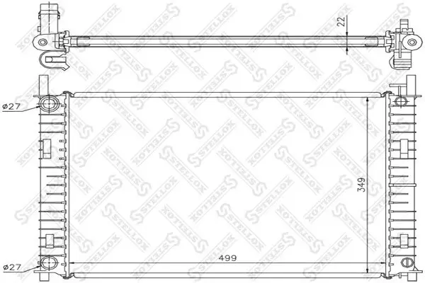 Kühler, Motorkühlung STELLOX 10-25781-SX