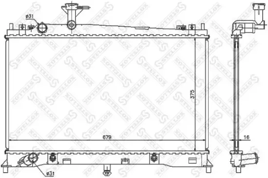 Kühler, Motorkühlung STELLOX 10-25851-SX Bild Kühler, Motorkühlung STELLOX 10-25851-SX