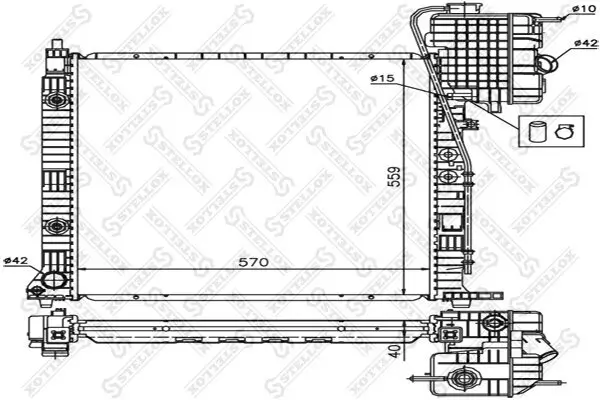 Kühler, Motorkühlung STELLOX 10-25873-SX