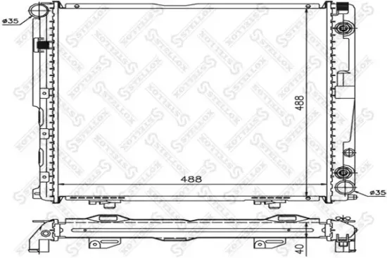 Kühler, Motorkühlung STELLOX 10-25924-SX Bild Kühler, Motorkühlung STELLOX 10-25924-SX