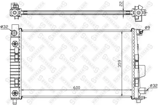 Kühler, Motorkühlung STELLOX 10-25932-SX Bild Kühler, Motorkühlung STELLOX 10-25932-SX