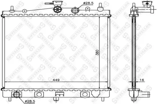 Kühler, Motorkühlung STELLOX 10-25973-SX Bild Kühler, Motorkühlung STELLOX 10-25973-SX