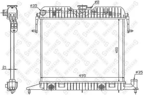 Kühler, Motorkühlung STELLOX 10-26005-SX Bild Kühler, Motorkühlung STELLOX 10-26005-SX