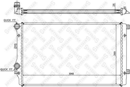 Kühler, Motorkühlung STELLOX 10-26428-SX Bild Kühler, Motorkühlung STELLOX 10-26428-SX