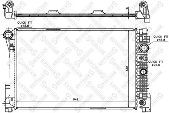 Kühler, Motorkühlung STELLOX 10-26554-SX Bild Kühler, Motorkühlung STELLOX 10-26554-SX