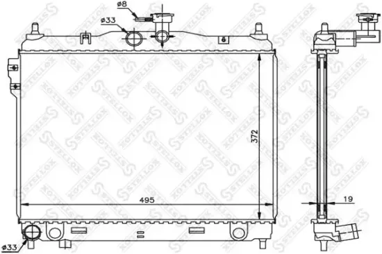 Kühler, Motorkühlung STELLOX 10-26603-SX Bild Kühler, Motorkühlung STELLOX 10-26603-SX