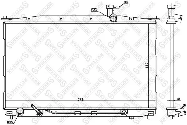 Kühler, Motorkühlung STELLOX 10-26612-SX