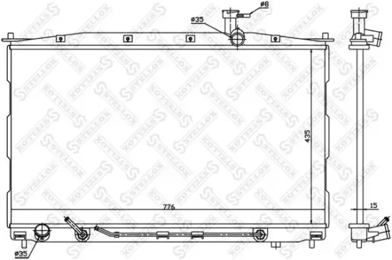 Kühler, Motorkühlung STELLOX 10-26612-SX Bild Kühler, Motorkühlung STELLOX 10-26612-SX