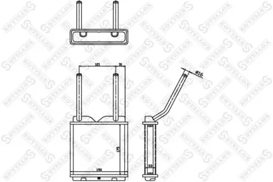 Wärmetauscher, Innenraumheizung STELLOX 10-35010-SX Bild Wärmetauscher, Innenraumheizung STELLOX 10-35010-SX