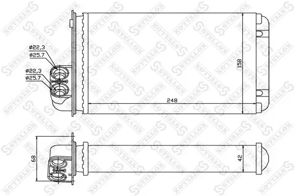 Wärmetauscher, Innenraumheizung STELLOX 10-35042-SX