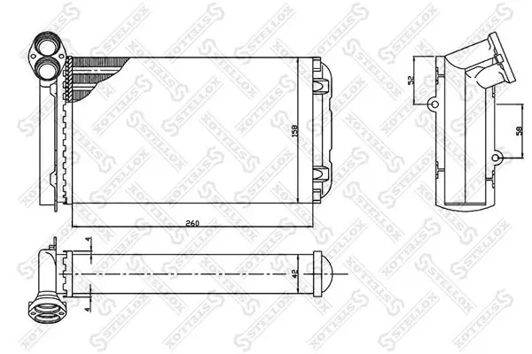 Wärmetauscher, Innenraumheizung STELLOX 10-35075-SX