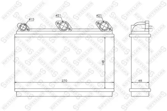 Wärmetauscher, Innenraumheizung STELLOX 10-35080-SX Bild Wärmetauscher, Innenraumheizung STELLOX 10-35080-SX