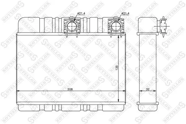 Wärmetauscher, Innenraumheizung STELLOX 10-35081-SX