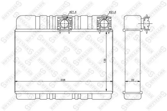 Wärmetauscher, Innenraumheizung STELLOX 10-35081-SX Bild Wärmetauscher, Innenraumheizung STELLOX 10-35081-SX