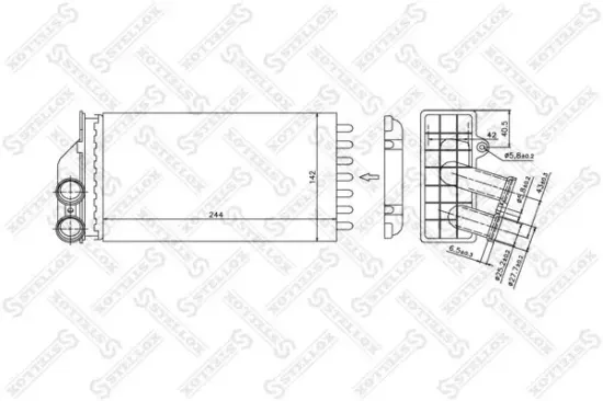 Wärmetauscher, Innenraumheizung STELLOX 10-35103-SX Bild Wärmetauscher, Innenraumheizung STELLOX 10-35103-SX