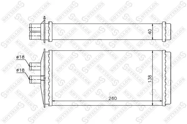 Wärmetauscher, Innenraumheizung STELLOX 10-35109-SX