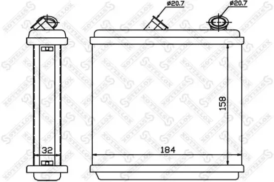 Wärmetauscher, Innenraumheizung STELLOX 10-35128-SX Bild Wärmetauscher, Innenraumheizung STELLOX 10-35128-SX