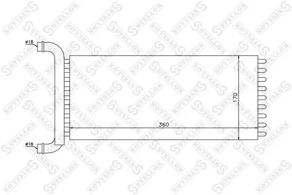 Wärmetauscher, Innenraumheizung STELLOX 10-35201-SX
