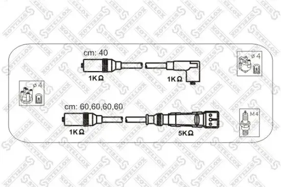 Zündleitungssatz STELLOX 10-38330-SX Bild Zündleitungssatz STELLOX 10-38330-SX