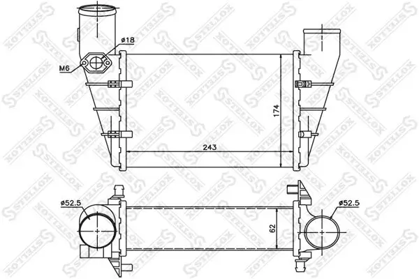 Ladeluftkühler STELLOX 10-40081-SX