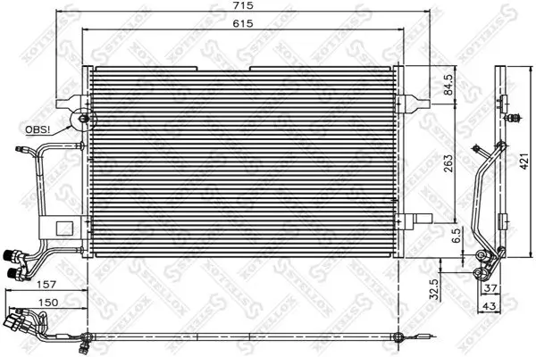 Kondensator, Klimaanlage STELLOX 10-45006-SX