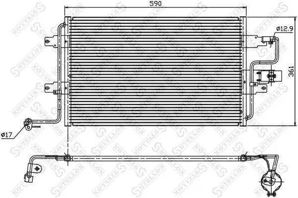 Kondensator, Klimaanlage STELLOX 10-45011-SX