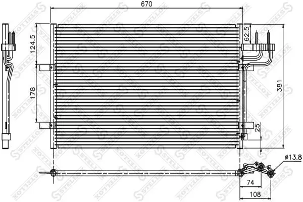 Kondensator, Klimaanlage STELLOX 10-45036-SX