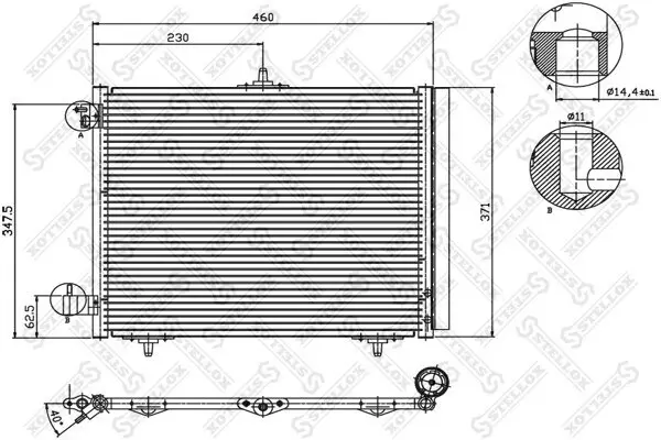 Kondensator, Klimaanlage STELLOX 10-45040-SX