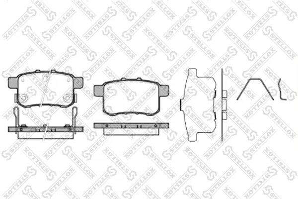 Bremsbelagsatz, Scheibenbremse Hinterachse STELLOX 1002 000-SX