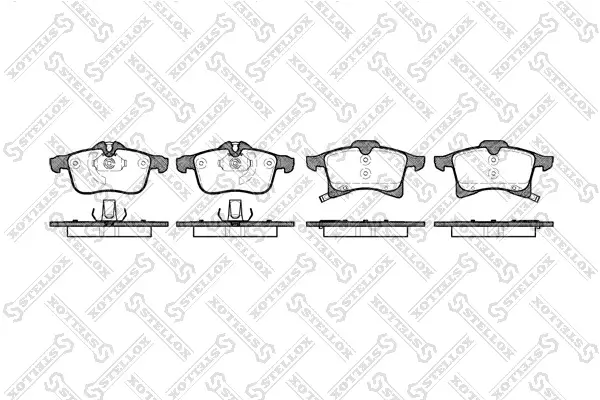Bremsbelagsatz, Scheibenbremse Vorderachse STELLOX 1047 002-SX