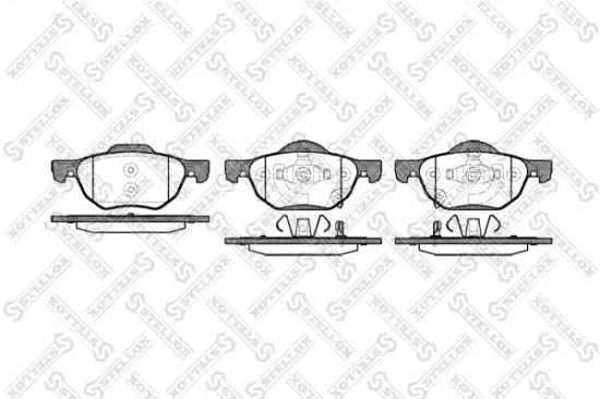 Bremsbelagsatz, Scheibenbremse Vorderachse STELLOX 1079 002-SX Bild Bremsbelagsatz, Scheibenbremse Vorderachse STELLOX 1079 002-SX