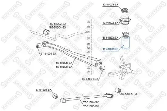Schutzkappe/Faltenbalg, Stoßdämpfer Hinterachse STELLOX 11-51002-SX Bild Schutzkappe/Faltenbalg, Stoßdämpfer Hinterachse STELLOX 11-51002-SX