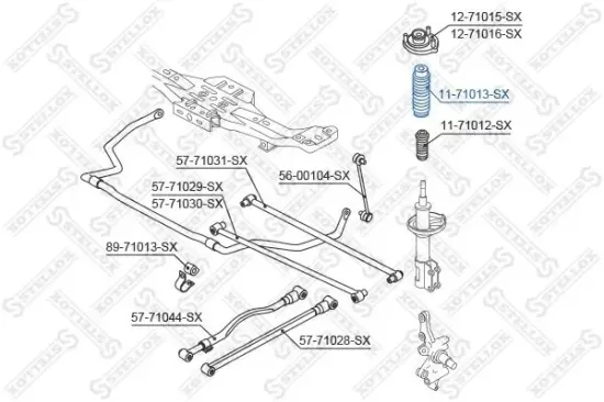 Schutzkappe/Faltenbalg, Stoßdämpfer Hinterachse STELLOX 11-71013-SX Bild Schutzkappe/Faltenbalg, Stoßdämpfer Hinterachse STELLOX 11-71013-SX