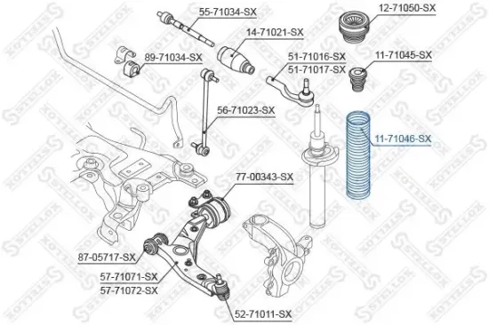 Schutzkappe/Faltenbalg, Stoßdämpfer STELLOX 11-71046-SX Bild Schutzkappe/Faltenbalg, Stoßdämpfer STELLOX 11-71046-SX