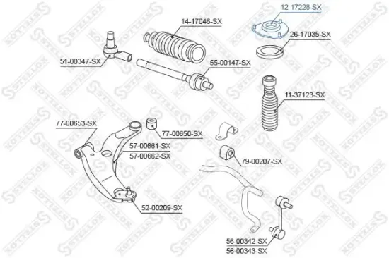 Federbeinstützlager Vorderachse STELLOX 12-17228-SX Bild Federbeinstützlager Vorderachse STELLOX 12-17228-SX