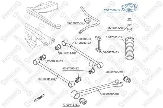 Federbeinstützlager Vorderachse links Vorderachse rechts STELLOX 12-17368-SX Bild Federbeinstützlager Vorderachse links Vorderachse rechts STELLOX 12-17368-SX