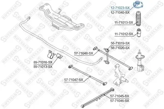 Federbeinstützlager Hinterachse links STELLOX 12-71023-SX Bild Federbeinstützlager Hinterachse links STELLOX 12-71023-SX