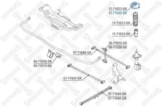 Federbeinstützlager Hinterachse rechts STELLOX 12-71040-SX Bild Federbeinstützlager Hinterachse rechts STELLOX 12-71040-SX
