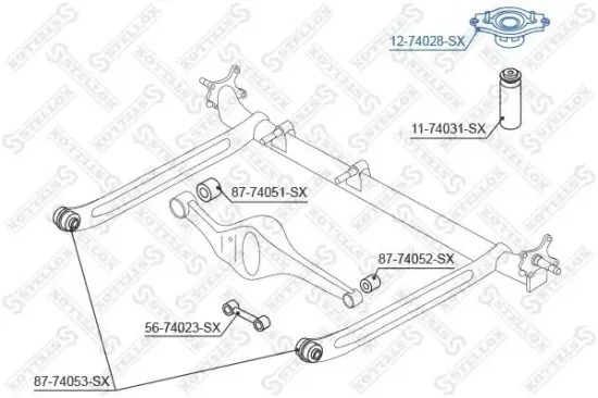 Federbeinstützlager Hinterachse STELLOX 12-74028-SX Bild Federbeinstützlager Hinterachse STELLOX 12-74028-SX
