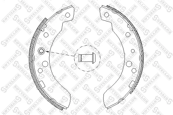 Bremsbackensatz Hinterachse STELLOX 122 100-SX